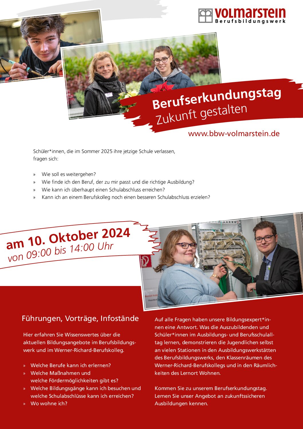 Einladung zum Berufserkundungstag am 10.10.2024